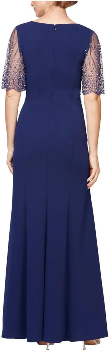 Women's Long Dress with Knot Front Detail