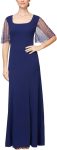 Women's Long Dress with Knot Front Detail