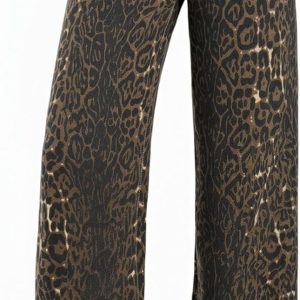 Women's 2026 Wide Leg Jeans Distress Mid Waist Denim Pants Vintage Y2K Trousers