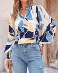 Spring Fashion 2026 Button Down Long Sleeve Blouses for Women Dressy Casual V Neck Loose Prin Boho Tops Shirts